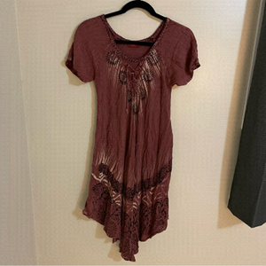 KARINA Asymmetric Boho Aztec Beach Dress, Size S-M